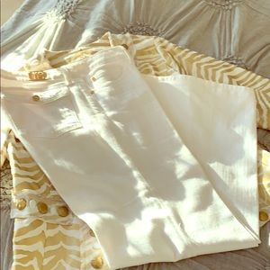 Michael Kors white jeans.